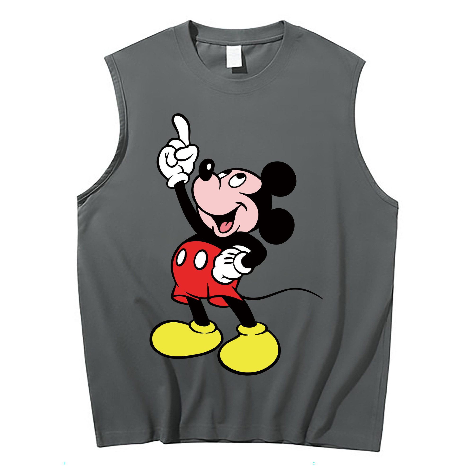ミッキーマウス Mickey Mouse コットン100％タンクトップ（フロントプリント）